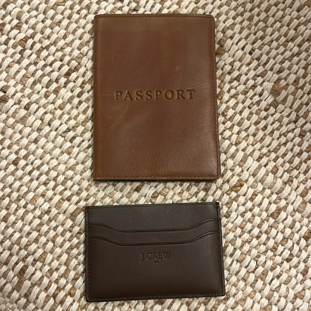 J.Crew Leather Passport Holders and Card wallet